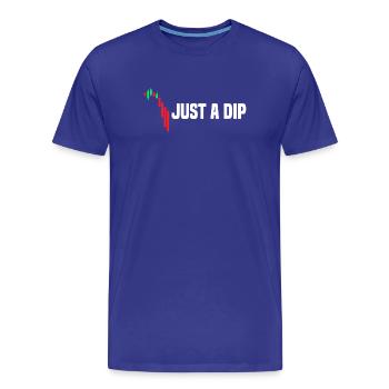 Juste une baisse du marché boursier - T-shirt bio Premium Homme - bleu roi - Devant - Damien (186cm)