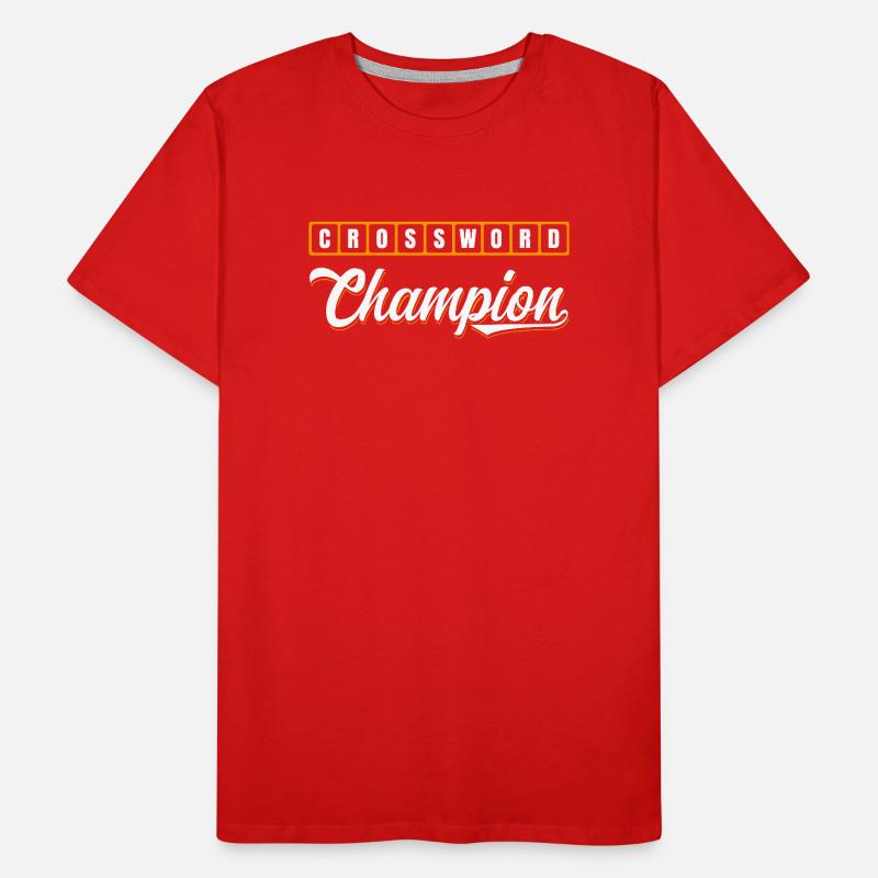 Conception typographique de Champion des mots croisés T-shirt bio Premium Homme