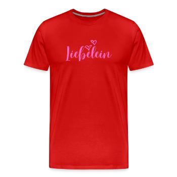 Liebelein - Wortschätze - vergessene Wörter - Männer Premium Bio T-Shirt - Rot - Vorne - Damien (186cm)