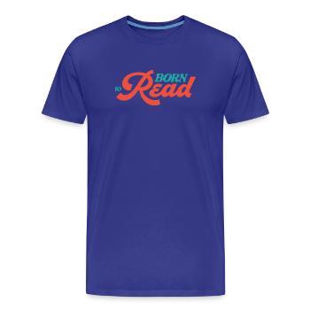 Born To Read - Men's Premium Organic T-Shirt - royal blue - Front - Damien (186cm)