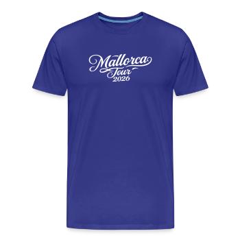 Tournée de Majorque 2026 - T-shirt bio Premium Homme - bleu roi - Devant - Damien (186cm)