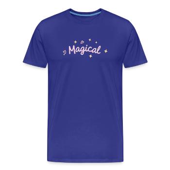Magique pastel et étincelles - T-shirt bio Premium Homme - bleu roi - Devant - Damien (186cm)