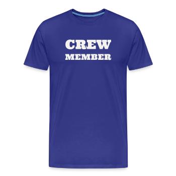 Crew Member Bold XXL Fett Team Staff Event Gruppe - Männer Premium Bio T-Shirt - Königsblau - Vorne - Damien (186cm)