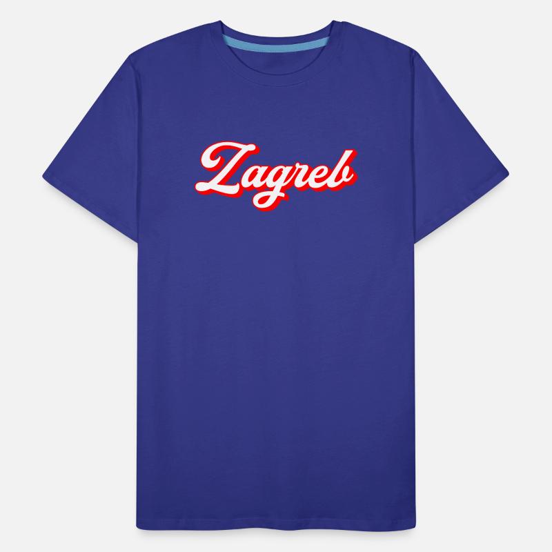Zagreb Script Retro Men's Premium Organic T-Shirt
