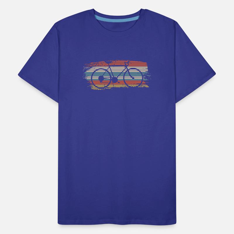 Regenbogen gestreiftes Fahrrad Männer Premium Bio T-Shirt