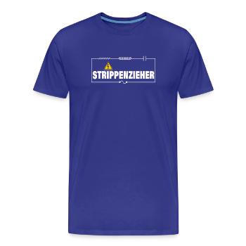 STRIPPENZIEHER - Männer Premium Bio T-Shirt - Königsblau - Vorne - Damien (186cm)