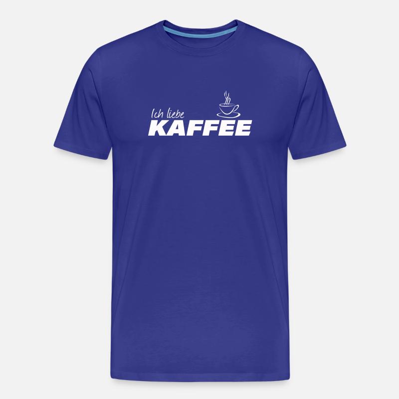 ICH LIEBE KAFFEE - Männer Premium Bio T-Shirt - Königsblau