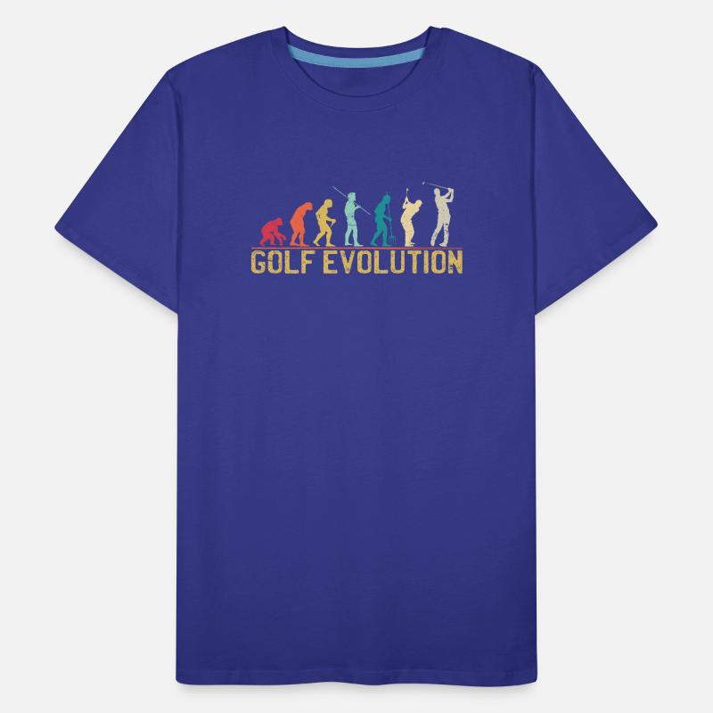 Golf Evolution Silhouette Design Männer Premium Bio T-Shirt