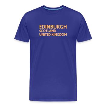 Édimbourg – Écosse Textdesign - T-shirt bio Premium Homme - bleu roi - Devant - Damien (186cm)