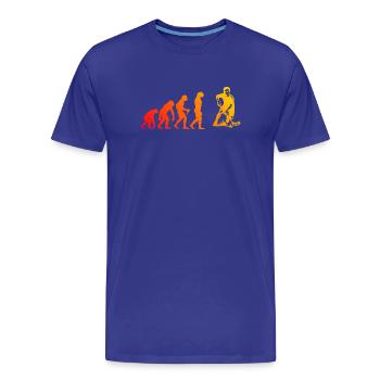 Œuvres modernes de floorball - T-shirt bio Premium Homme - bleu roi - Devant - Damien (186cm)