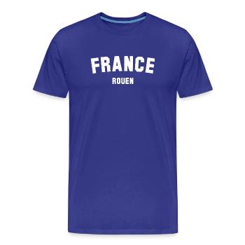 Rouen, France, France - T-shirt bio Premium Homme - bleu roi - Devant - Damien (186cm)