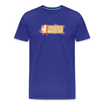 Gustav Klimt, logo de la poitrine : Nuda Veritas 1898 - T-shirt bio Premium Homme - bleu roi - Devant - Damien (186cm)