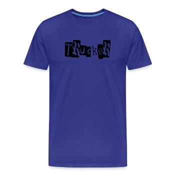 trucker truck babe lkw laster road trip transport - Männer Premium Bio T-Shirt - Königsblau - Vorne - Damien (186cm)