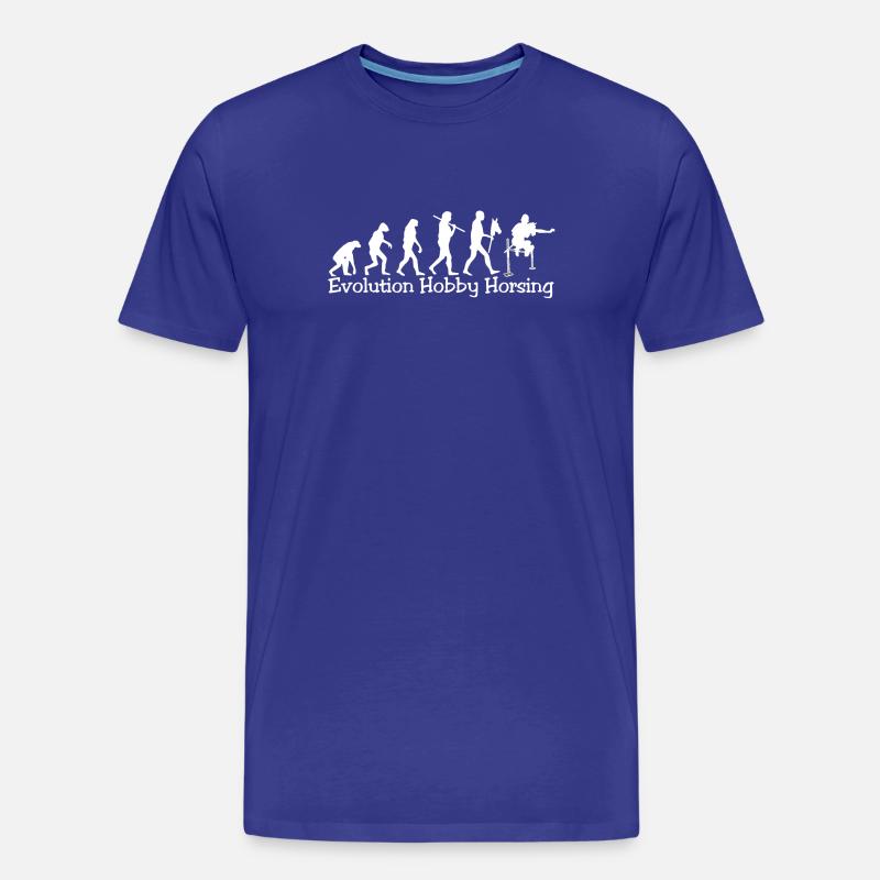 Evolution Hobby Horsing (blanc) - T-shirt bio Premium Homme - bleu roi