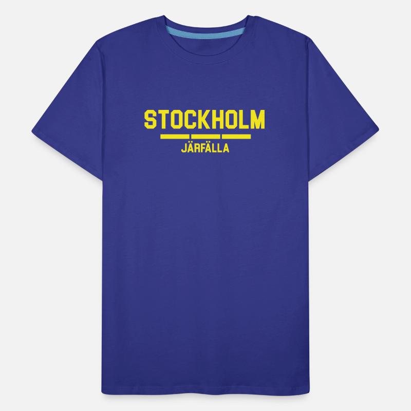 Conception du drapeau de Stockholm Järfälla T-shirt bio Premium Homme