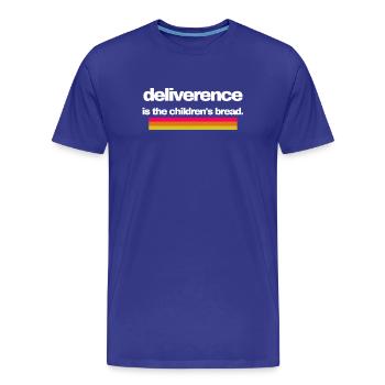 Befreiung ist das Kinderbrot-Design - Männer Premium Bio T-Shirt - Königsblau - Vorne - Damien (186cm)