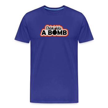 Calm Like Bomb Paradox Irony Humor Explosive Joke - Men's Premium Organic T-Shirt - royal blue - Front - Damien (186cm)