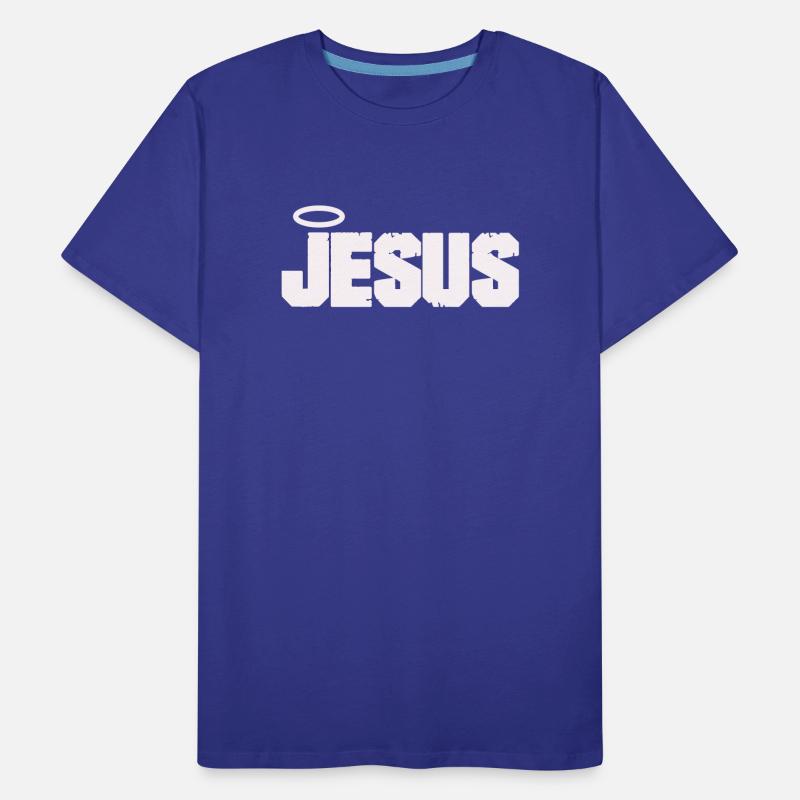 Lettres de Jésus avec auréole T-shirt bio Premium Homme