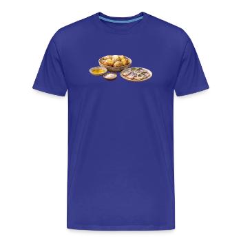 Ofenkartoffeln mit Olija und Selödka - Männer Premium Bio T-Shirt - Königsblau - Vorne - Damien (186cm)