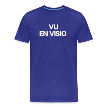 Auf Video gesehen. Minimalistischer Homeoffice-Humor - Männer Premium Bio T-Shirt - Königsblau - Vorne - Damien (186cm)