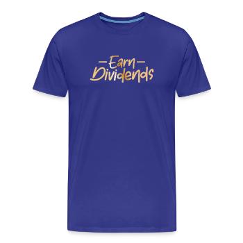 Gagner des dividendes / Marché boursier - T-shirt bio Premium Homme - bleu roi - Devant - Damien (186cm)