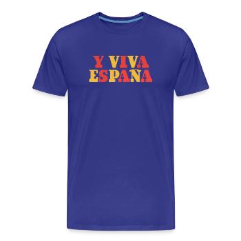 Y Viva España - Männer Premium Bio T-Shirt - Königsblau - Vorne - Damien (186cm)