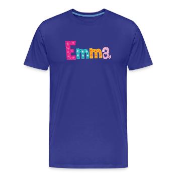 Personalisierter Emma-Name - Männer Premium Bio T-Shirt - Königsblau - Vorne - Damien (186cm)