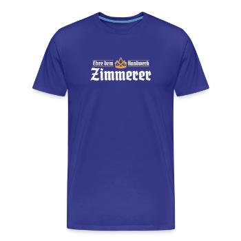 Insigne de la guilde des charpentiers - T-shirt bio Premium Homme - bleu roi - Devant - Damien (186cm)