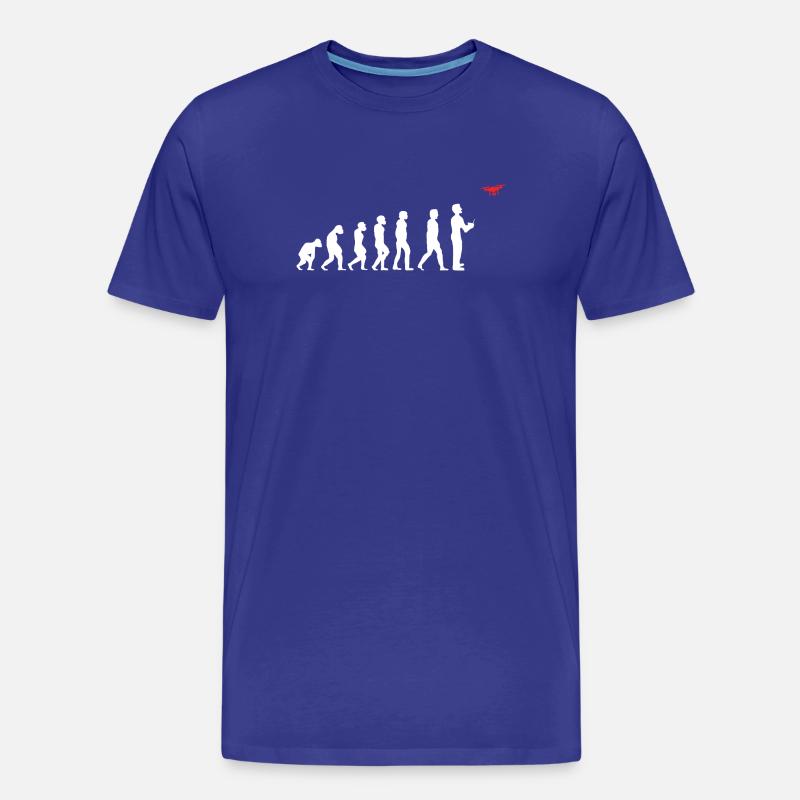 Evolution des Menschen Drohne Pilot - Männer Premium Bio T-Shirt - Königsblau