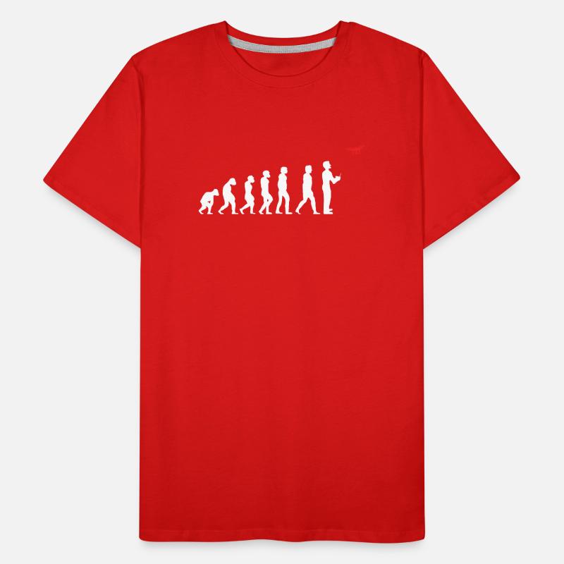 Evolution of Man Drone Pilot Men's Premium Organic T-Shirt