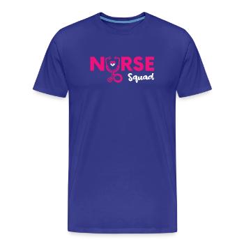 Drôle d’infirmière Cadeaux Tenues d’allaitement - T-shirt bio Premium Homme - bleu roi - Devant - Damien (186cm)