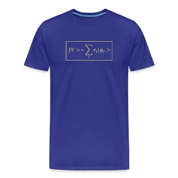 Physique quantique Physique quantique Saut quantique - T-shirt bio Premium Homme - bleu roi - Devant - Damien (186cm)