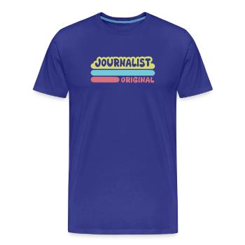 Journaliste dicté - T-shirt bio Premium Homme - bleu roi - Devant - Damien (186cm)