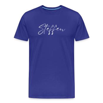 T-shirt Steffen Nom cadeau pour hommes - T-shirt bio Premium Homme - bleu roi - Devant - Damien (186cm)