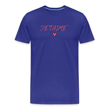 VALENTINSTAG. Junggesellinnenabschied. ICH LIEBE DICH. ICH LIEBE DICH. LIEBE - Männer Premium Bio T-Shirt - Königsblau - Vorne - Damien (186cm)