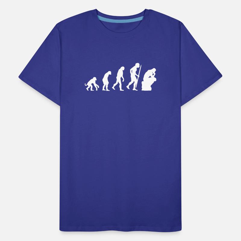 Évolution du penseur philosophie philosophe drôle T-shirt bio Premium Homme