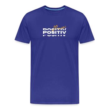 Ollewei positif - toujours positif - T-shirt bio Premium Homme - bleu roi - Devant - Damien (186cm)