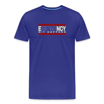 Nerd geek emergency git happens - Men's Premium Organic T-Shirt - royal blue - Front - Damien (186cm)