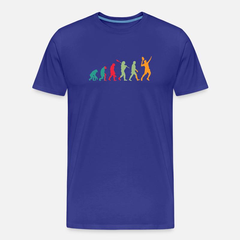 Tennis Evolution Retro - Männer Premium Bio T-Shirt - Königsblau