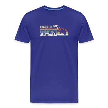 Australien Ich ziehe zu Australien Tourismus - Männer Premium Bio T-Shirt - Königsblau - Vorne - Damien (186cm)