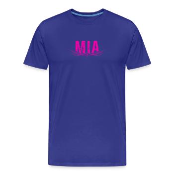 MIA decorated - Men's Premium Organic T-Shirt - royal blue - Front - Damien (186cm)
