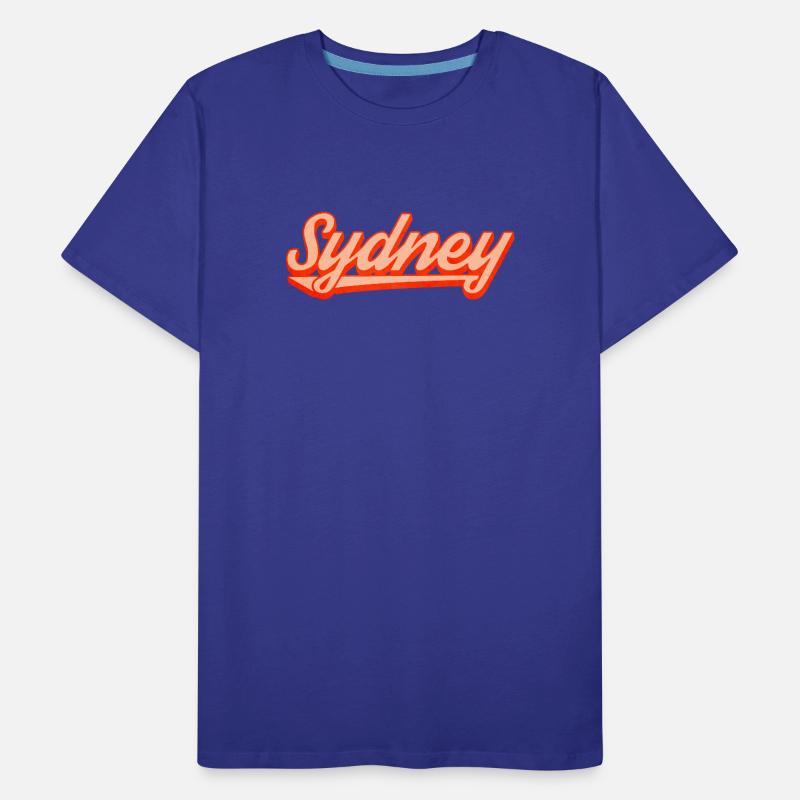 Logo du script rétro de Sydney T-shirt bio Premium Homme