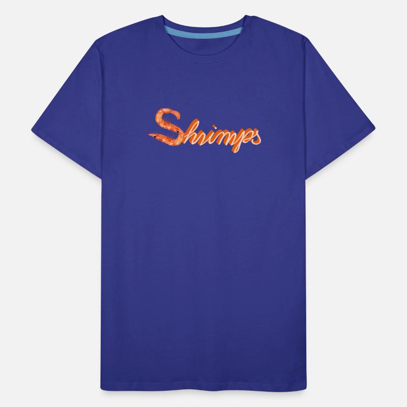 zwei Garnelen oder Shrimps als witzige Typografie Männer Premium Bio T-Shirt