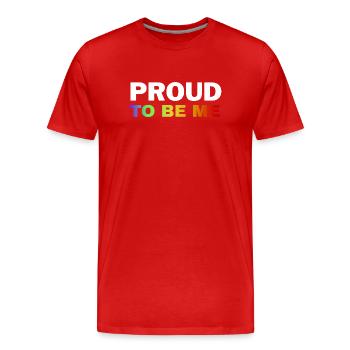 Vibrant Pride Empowerment Design - Men's Premium Organic T-Shirt - red - Front - Damien (186cm)