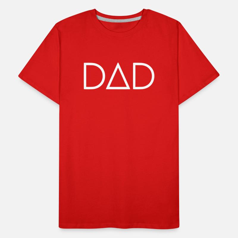 Monogramme du triangle du père T-shirt bio Premium Homme