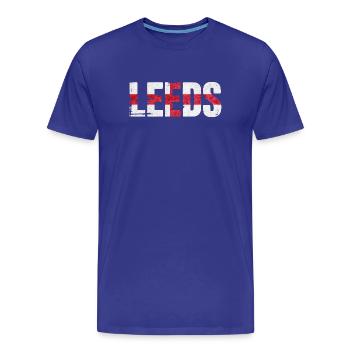 Leeds England - Männer Premium Bio T-Shirt - Königsblau - Vorne - Damien (186cm)