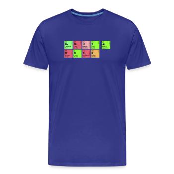 genius at work - Männer Premium Bio T-Shirt - Königsblau - Vorne - Damien (186cm)