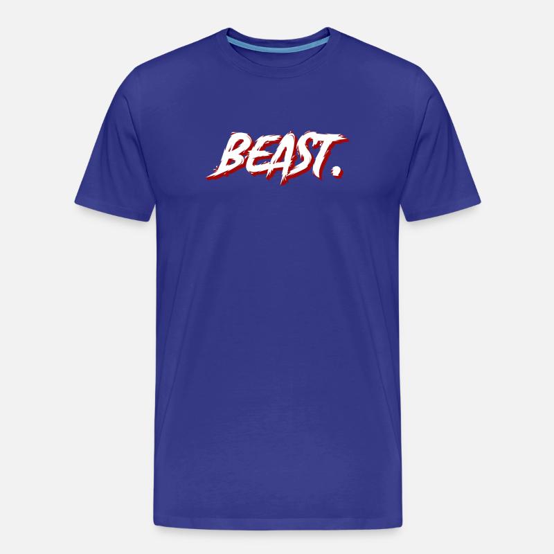 Beast Graffiti Pinseltext - Männer Premium Bio T-Shirt - Königsblau