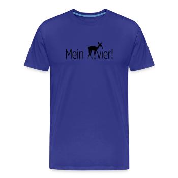Mein REHvier Revier - Männer Premium Bio T-Shirt - Königsblau - Vorne - Damien (186cm)