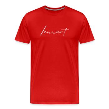 T-shirt Lennart Nom cadeau pour hommes - T-shirt bio Premium Homme - rouge - Devant - Damien (186cm)